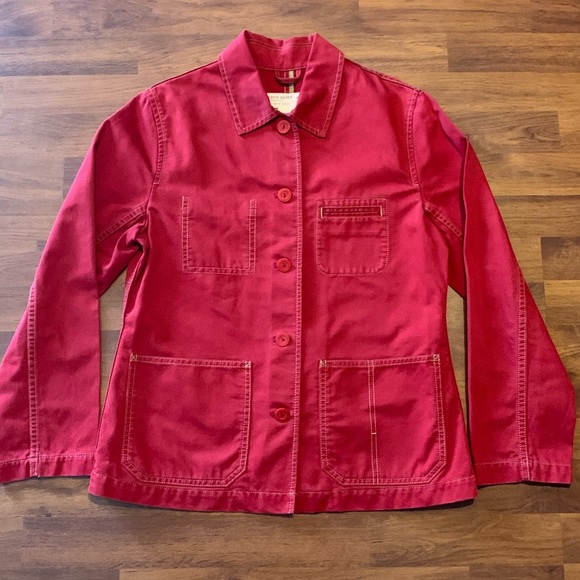 Eddie Bauer Jackets & Blazers - Eddie Bauer Red Canvas Jacket Womens Size Medium